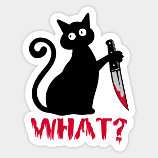 Psycho Cat Sticker